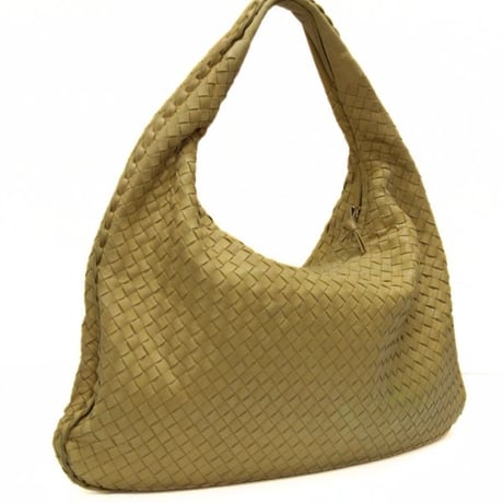 BOTTEGA VENETA Hobo Bag Intrecciato Leather Mustard Yellow #75038