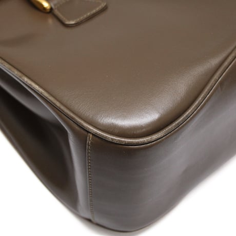 GUCCI Lady Lock Satchel Bag Leather Brown #73270
