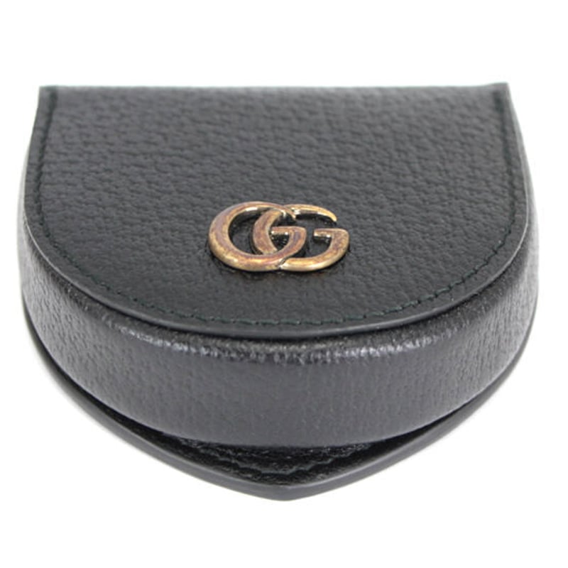 GUCCI GG Marmont Leather Horseshoe Coin Holder