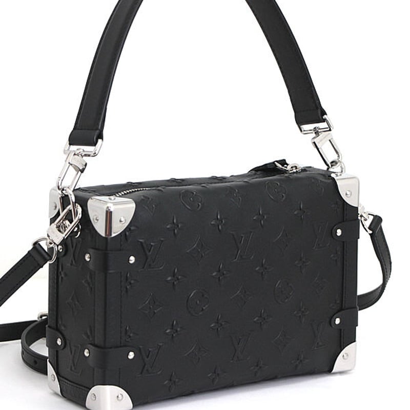 Louis Vuitton Monogram-Debossed Calfskin Side Trunk Black in Calfskin  Leather with Silver-tone - US