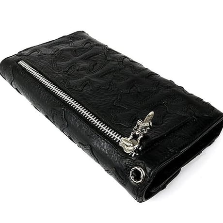 【￥2,999,900】 Chrome Hearts Cemetery Cross Patch Wave Leather Wallet #103110