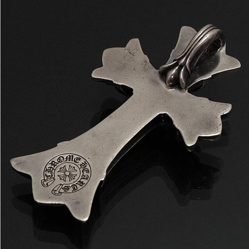 Chrome Hearts Large Double CH Cross Silver Pend