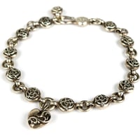 Chrome Hearts #1 Floral Ball With Heart charm Bracelet #31413