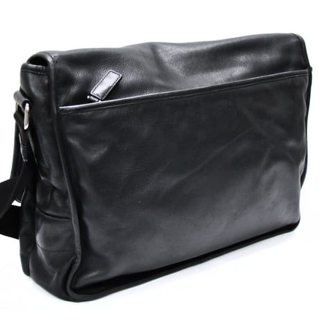 PRADA Messenger Bag Leather Black ＃74975