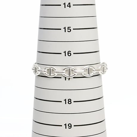 HERMES Chaine d'Ancre Enchainee ST Bangle Bracelet Sterling Silver 925 #19415