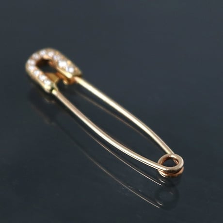 Chrome Hearts 22K Gold Safety Pin Pave Diamonds #30942