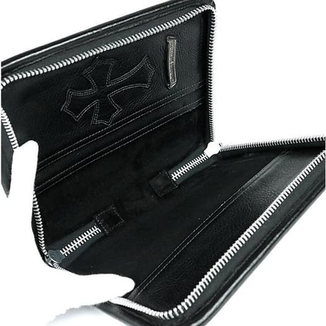 Chrome Hearts Small Cross Dagger Zip photo Case Portfolio #103284
