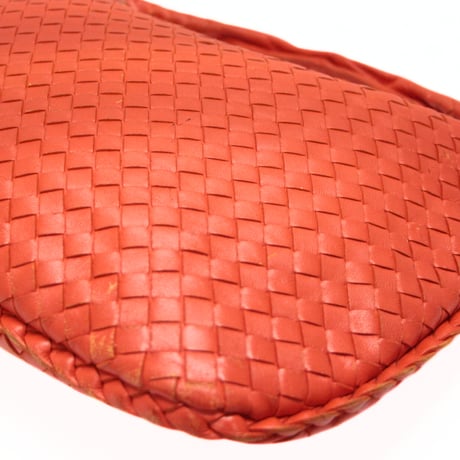 BOTTEGA VENETA Hobo Bag Intrecciato Leather Orange #73593