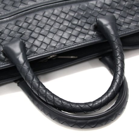 BOTTEGA VENETA Briefcase Intrecciato Leather Navy #74803