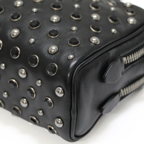 Miu Miu Mini Camera Bag Studded Leather Black #73256