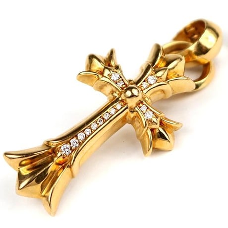 【￥5,999,900】 CHROME HEARTS 22K Double CH Cross Pave Diamonds Pendant With Bale #31353