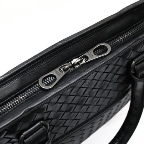 BOTTEGA VENETA Briefcase Intrecciato Leather Black #73720