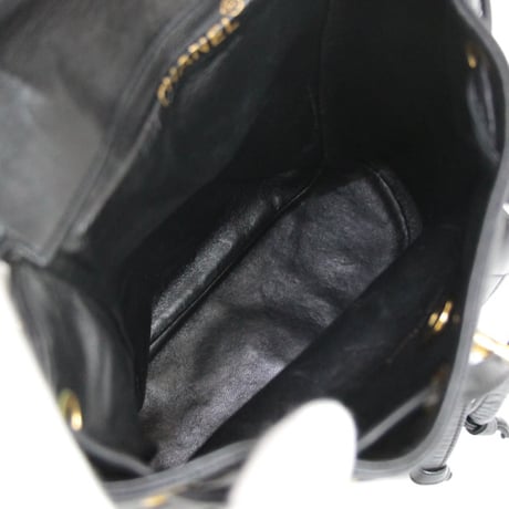 CHANEL Duma Backpack Quilted Lambskin Black ＃71225