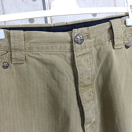 Chrome Hearts Herringbone Carpenter Pants Beige #31167