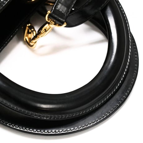 Christian Dior Medium Lady Dior Handbag Cannage Leather Black #73840