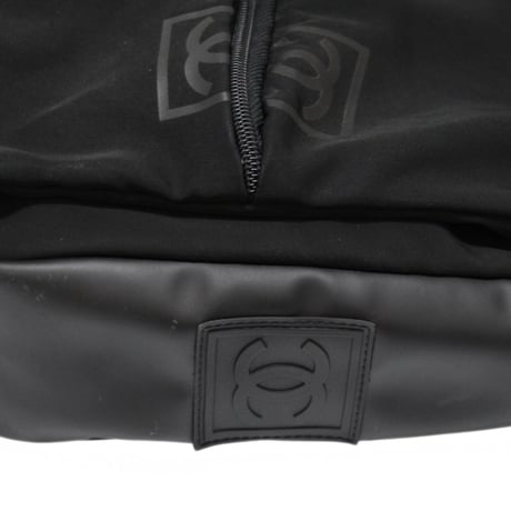 CHANEL Sports Line Messenger Bag Nylon Black #74401