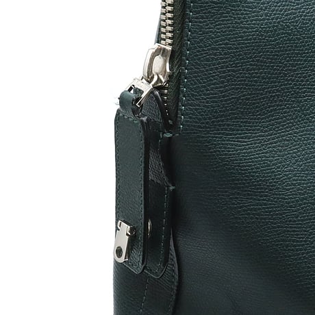 Valextra Large MyLogo Sublime Bowling Bag Leather Dark Green ＃17811