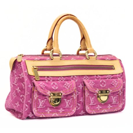 Louis Vuitton Neo Speedy Handbag Monogram Denim Fuchsia M95214 #73999