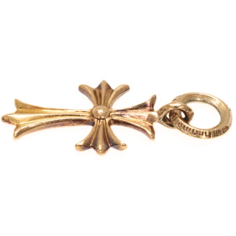 Chrome Hearts Early Model 22K Tiny CH Cross Pendant Charm #30556