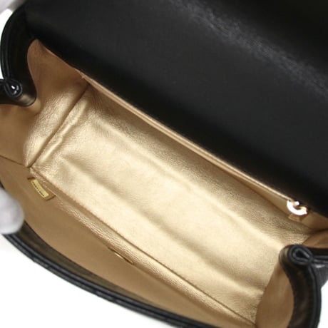 CHANEL Small La Parisienne Flap Bag Quilted Lambskin Black #74960