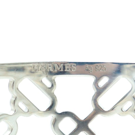 HERMES Chaine d'ancre Passerelle Cuff Bangle Sterling Silver 925 #15614