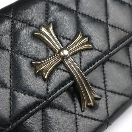 Chrome Hearts Large Cross Dinner Leather Clutch Bag #31334
