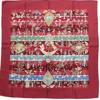 HERMES Carre 90 Silk 100% Scarf Stole ”River fertiles" #74427