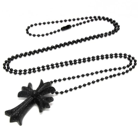 Chrome Hearts Small CH Cross rubber Necklace #30347