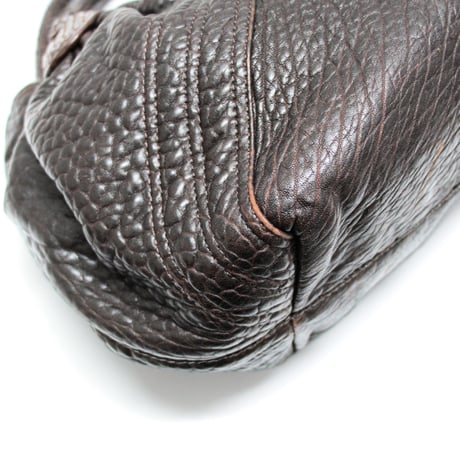 FENDI Spy Handbag Nappa Leather Zucca Canvas ＃75129