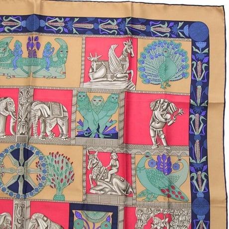 HERMES Carre 90 Silk 100% Scarf Stole ”TORANA" #74428