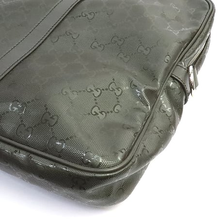 GUCCI Briefcase GG Imprime Canvas Khaki #19223