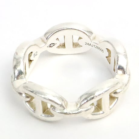 HERMES Chaine d'Ancre Enchainee Ring PM Sterling Silver 925 #19246