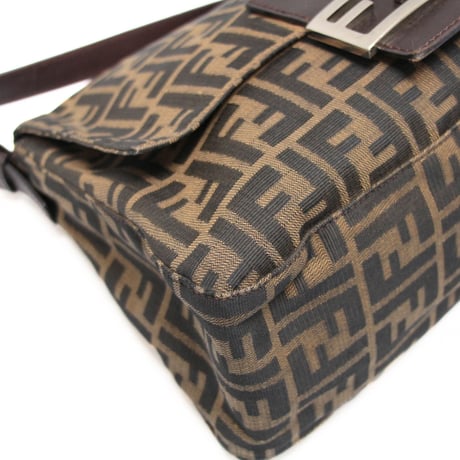 FENDI Square Mamma Baguette Bag Zucca Canvas ＃75051