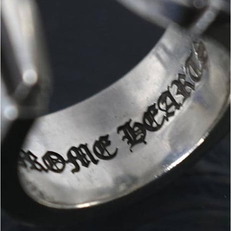 Chrome Hearts Large Scroll Label Ring #102550