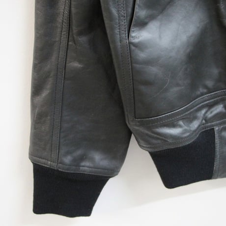 Rick Owens 25SS BAUHAUS FLIGHT Bomber Jacket Leather Black ＃30512