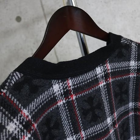 Chrome Hearts BIG CITY Check Pattern Knit Cardigan #30614