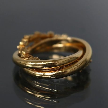 Chrome Hearts 22K Tiny E CH Plus Triple Band Trinity Ring #103199