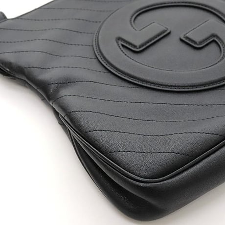 GUCCI Small Blondie Tote Bag Leather Black #75110