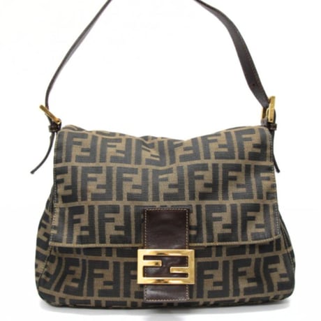 FENDI Square Mamma Baguette Bag Zucca Canvas ＃74967