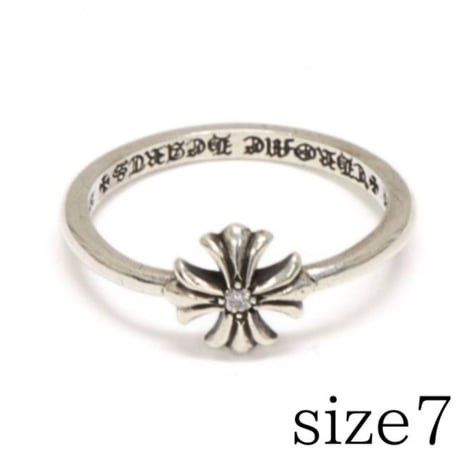 Chrome Hearts Bubblegum CH Plus 1P Diamond Ring #30981