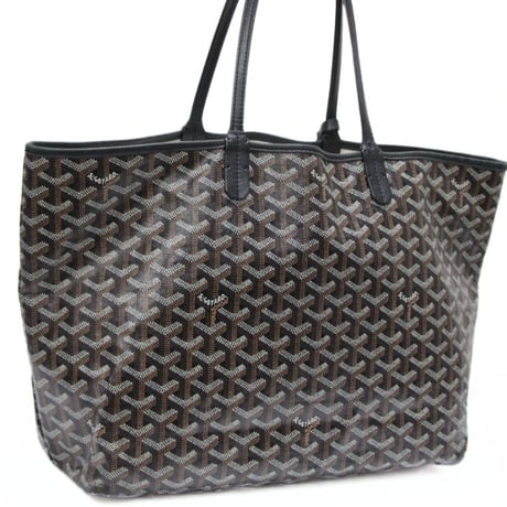 GOYARD Saint Louis PM Tote Bag Goyardine Coated Canvas Black #75265