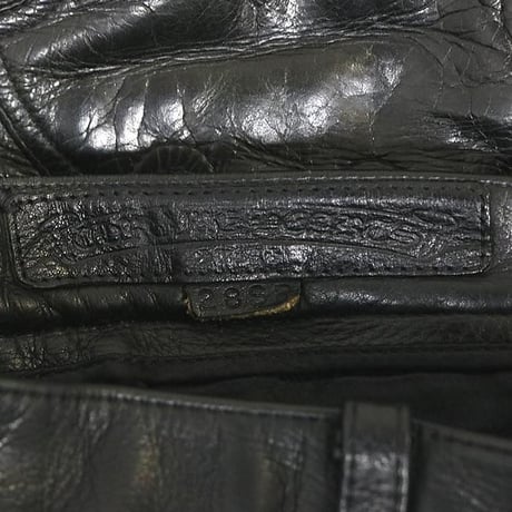 Chrome Hearts Fleur Knee Leather Pants with Cross Patch #102433