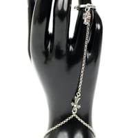 Chrome Hearts Baby Fat Cross Roll Chain NTFL Ring Bracelet #31278