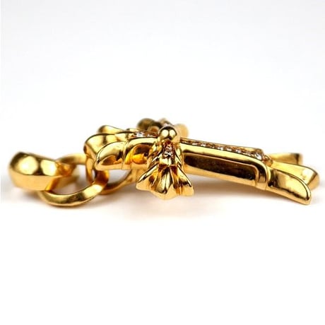 【￥5,999,900】 CHROME HEARTS 22K Double CH Cross Pave Diamonds Pendant With Bale #31353