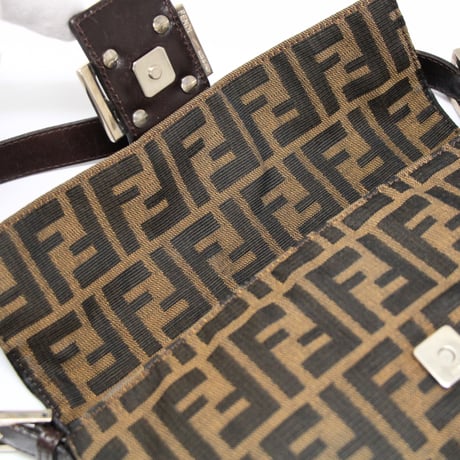 FENDI Mamma Baguette Bag Zucca Canvas ＃75174