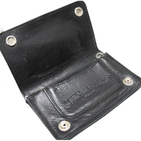 Chrome Hearts Cross Button 1-Zip Cross Patch Wallet #30993