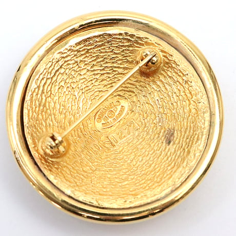 CHANEL CC Logo Button Pin Brooch Gold-toned 93P＃18081
