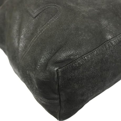 Chrome Hearts Lelo Flannie Patch Shoulder Bag Destroyed Leather Black Rhodium #103535