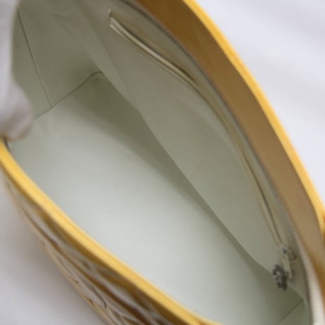 CHANEL Medallion Tote Bag Quilted Patent Yellow #74779