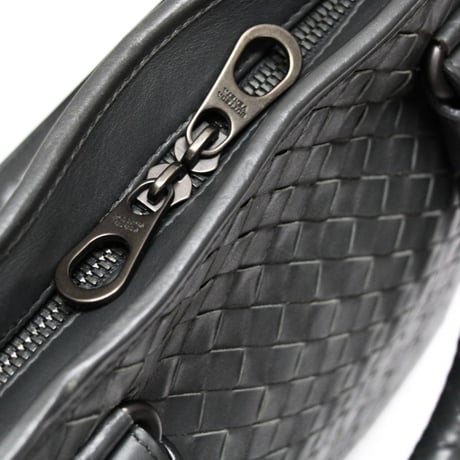 BOTTEGA VENETA Briefcase Intrecciato Leather Gray #75180